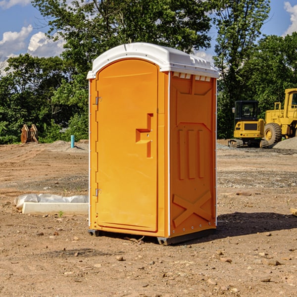 what is the cost difference between standard and deluxe portable restroom rentals in Alborn MN